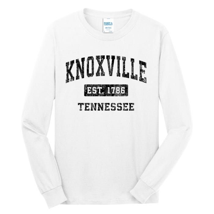 Knoxville Tennessee Tn Vintage Established Sports Design Tall Long Sleeve T-Shirt