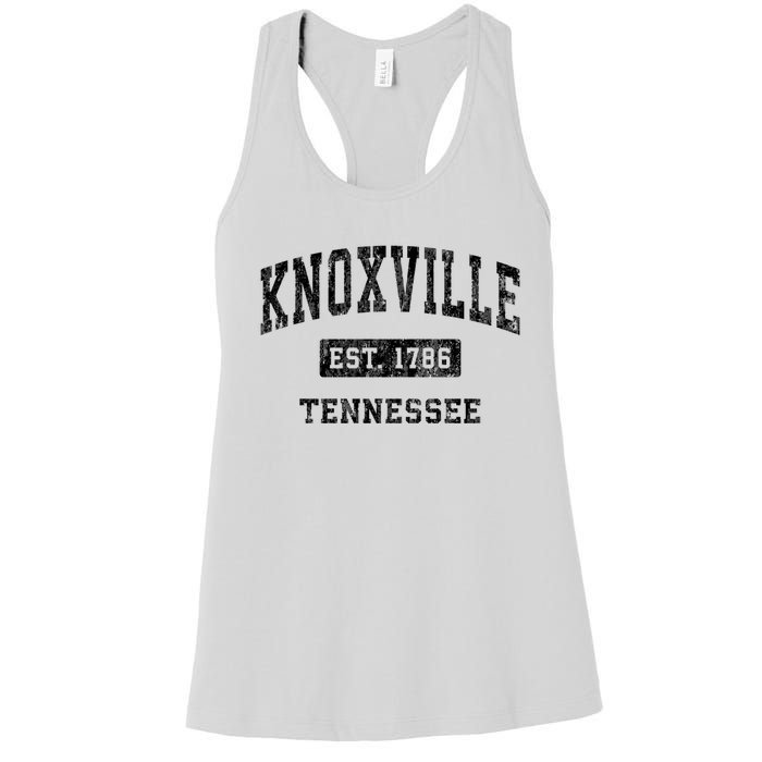 Knoxville Tennessee Tn Vintage Established Sports Design Women's Racerback Tank