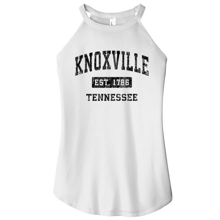 Knoxville Tennessee Tn Vintage Established Sports Design Women's Perfect Tri Rocker Tank