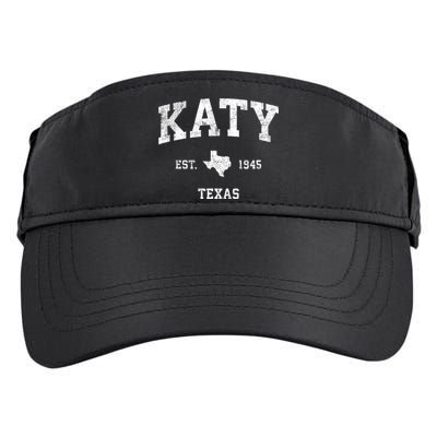 Katy Texas Tx Vintage Athletic Sports Design Established Adult Drive Performance Visor