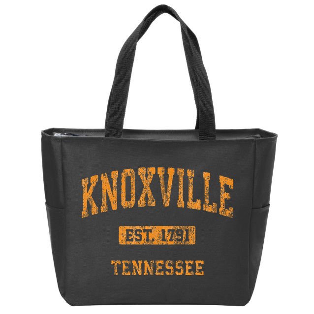 Knoxville Tennessee Tn Vintage Athletic Sports Zip Tote Bag