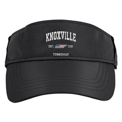 Knoxville Tennessee Tn Vintage American Flag Sports Design Adult Drive Performance Visor
