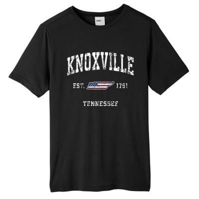 Knoxville Tennessee Tn Vintage American Flag Sports Design Tall Fusion ChromaSoft Performance T-Shirt