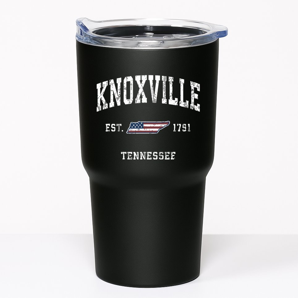 Knoxville Tennessee Tn Vintage American Flag Sports Design Tumbler