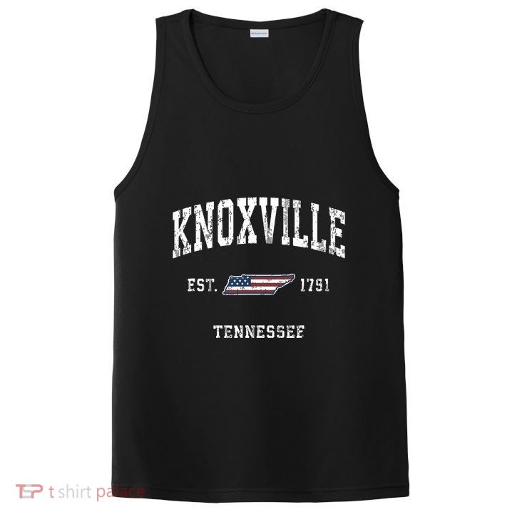 Knoxville Tennessee Tn Vintage American Flag Sports Design PosiCharge Competitor Tank