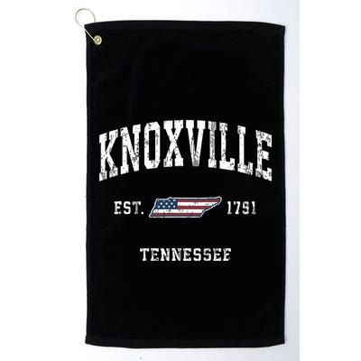 Knoxville Tennessee Tn Vintage American Flag Sports Design Golf Towel
