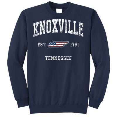 Knoxville Tennessee Tn Vintage American Flag Sports Design Sweatshirt