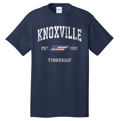 Knoxville Tennessee Tn Vintage American Flag Sports Design Tall T-Shirt