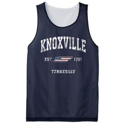 Knoxville Tennessee Tn Vintage American Flag Sports Design Mesh Reversible Basketball Jersey Tank