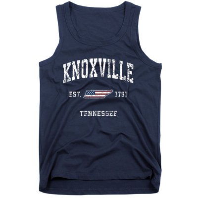 Knoxville Tennessee Tn Vintage American Flag Sports Design Tank Top