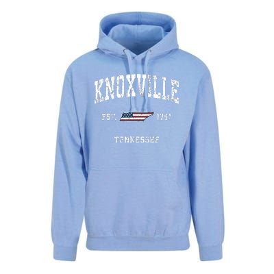 Knoxville Tennessee Tn Vintage American Flag Sports Design Unisex Surf Hoodie