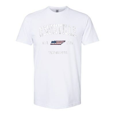 Knoxville Tennessee Tn Vintage American Flag Sports Design Softstyle® CVC T-Shirt