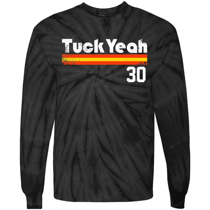 Kyle Tucker Tuck Yeah Houston Baseball Tie-Dye Long Sleeve Shirt