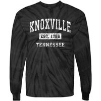 Knoxville Tennessee Tn Vintage Established Sports Tie-Dye Long Sleeve Shirt