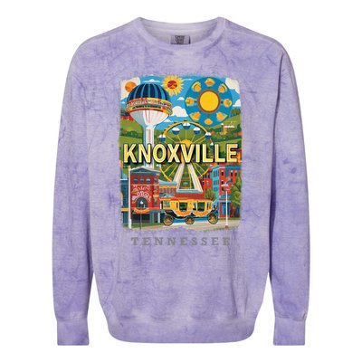 Knoxville Tennessee Tn Historic Downtown Sd136 Colorblast Crewneck Sweatshirt