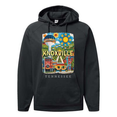 Knoxville Tennessee Tn Historic Downtown Sd136 Performance Fleece Hoodie