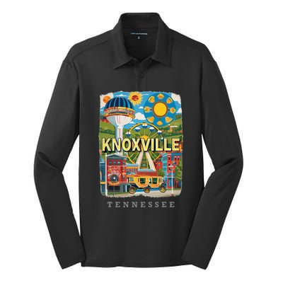 Knoxville Tennessee Tn Historic Downtown Sd136 Silk Touch Performance Long Sleeve Polo