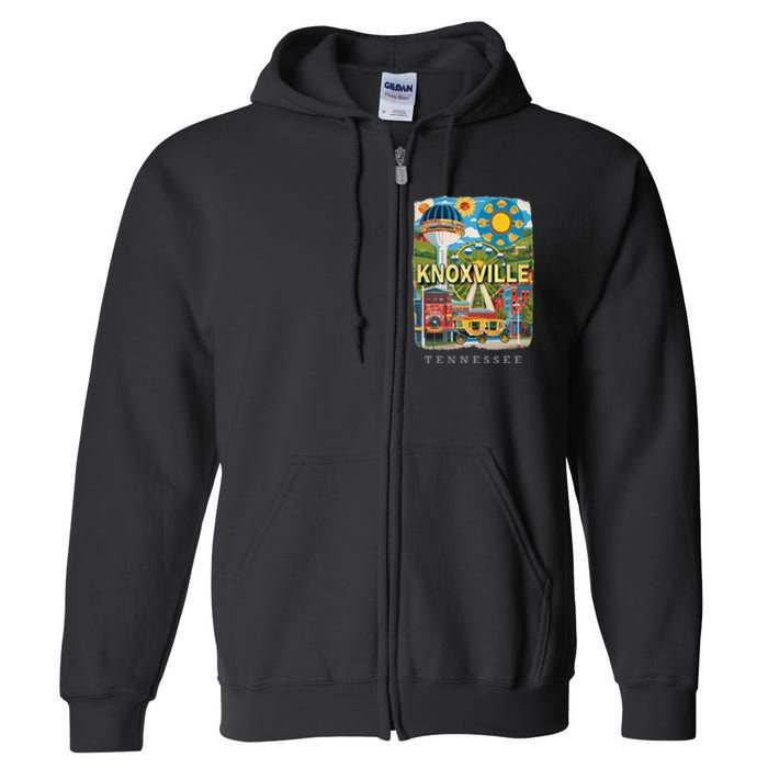 Knoxville Tennessee Tn Historic Downtown Sd136 Full Zip Hoodie