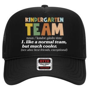 Kindergarten Teacher Team High Crown Mesh Back Trucker Hat