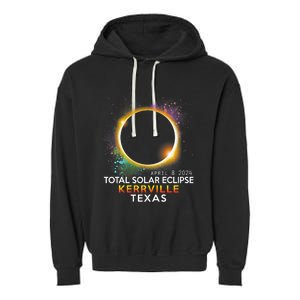 Kerrville Texas Totality Total Solar Eclipse April 8 2024 Garment-Dyed Fleece Hoodie