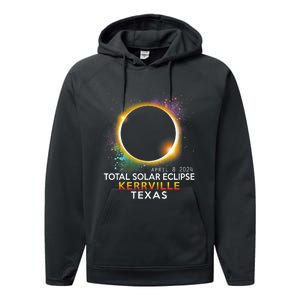 Kerrville Texas Totality Total Solar Eclipse April 8 2024 Performance Fleece Hoodie