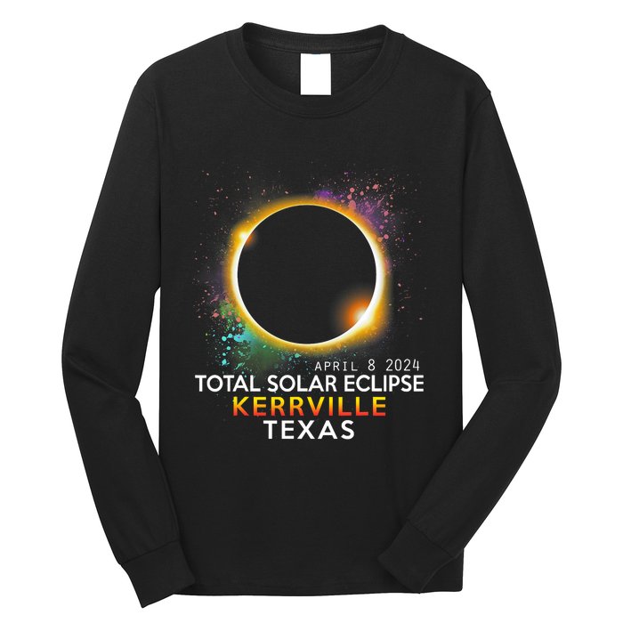 Kerrville Texas Totality Total Solar Eclipse April 8 2024 Long Sleeve Shirt