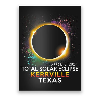 Kerrville Texas Totality Total Solar Eclipse April 8 2024 Poster