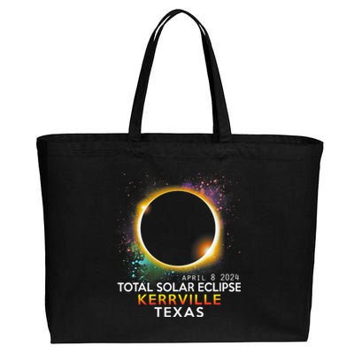 Kerrville Texas Totality Total Solar Eclipse April 8 2024 Cotton Canvas Jumbo Tote