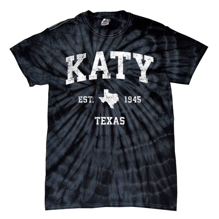 Katy Texas Tx Vintage Athletic Sports Tie-Dye T-Shirt