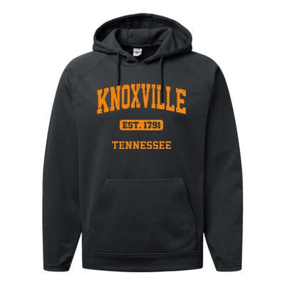 Knoxville Tennessee TN Vintage State Athletic Style Performance Fleece Hoodie