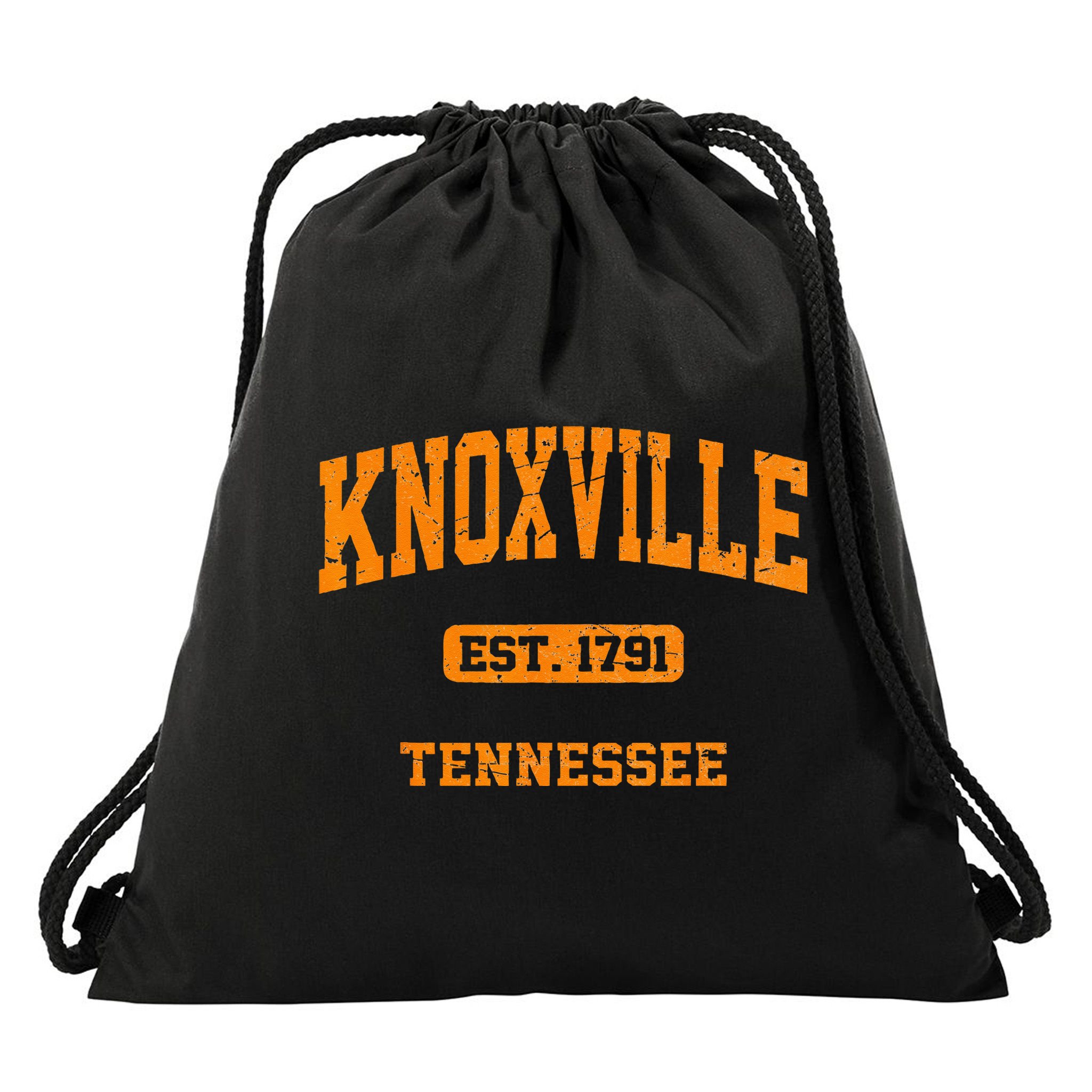 Knoxville Tennessee TN Vintage State Athletic Style Drawstring Bag