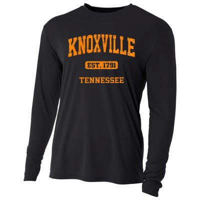 Knoxville Tennessee TN Vintage State Athletic Style Cooling Performance Long Sleeve Crew