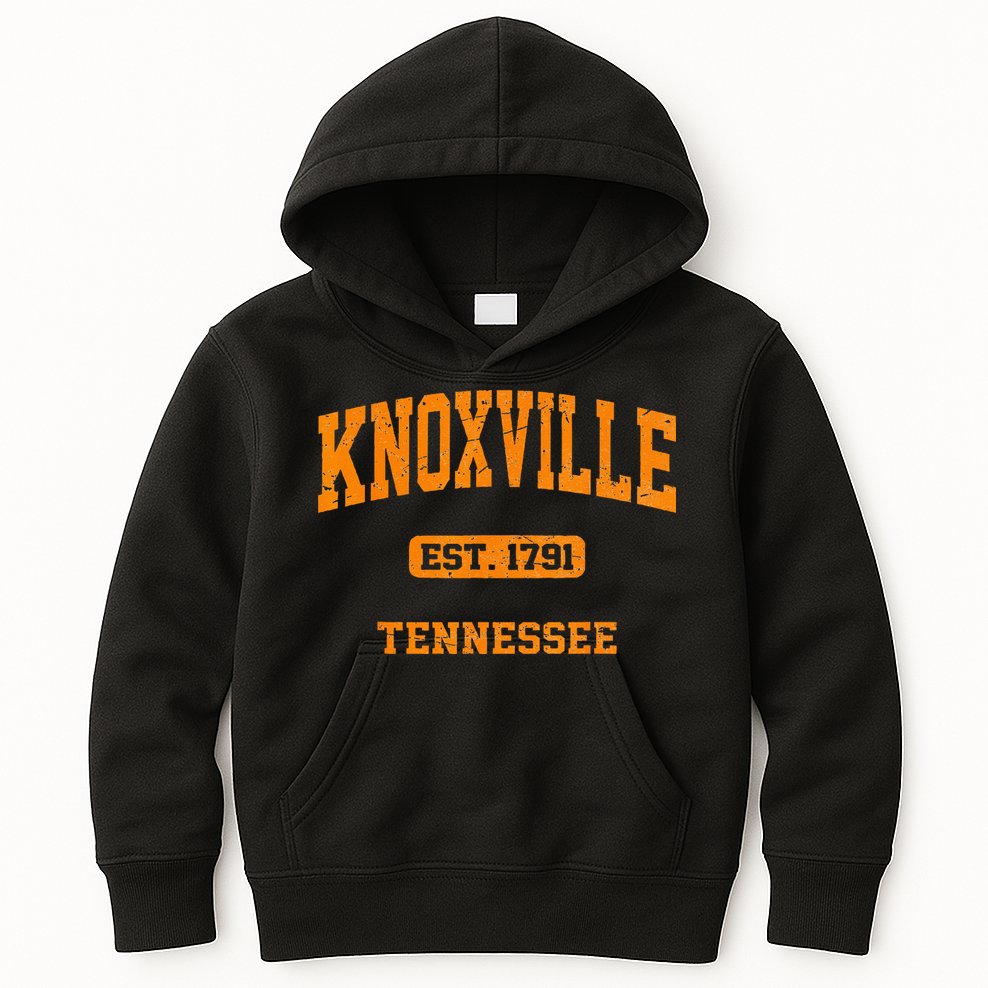 Knoxville Tennessee TN Vintage State Athletic Style Kids Hoodie