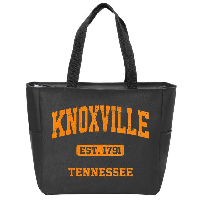 Knoxville Tennessee TN Vintage State Athletic Style Zip Tote Bag