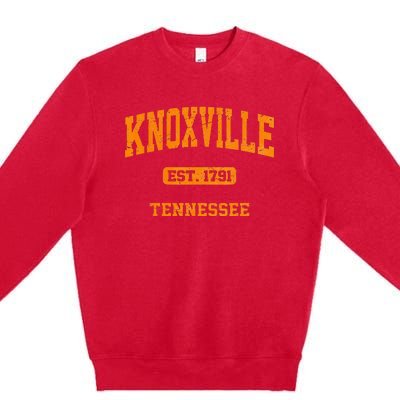 Knoxville Tennessee TN Vintage State Athletic Style Premium Crewneck Sweatshirt