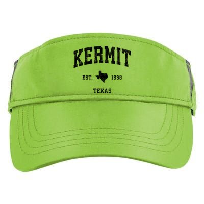 Kermit Texas Tx Vintage Athletic Sports Adult Drive Performance Visor