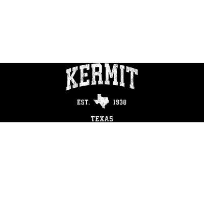 Kermit Texas Tx Vintage Athletic Sports Bumper Sticker