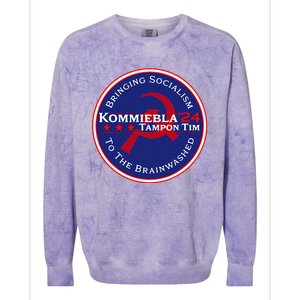 Kommiebla Tampon Tim 24 Political Satire Colorblast Crewneck Sweatshirt