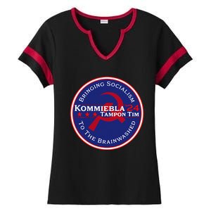 Kommiebla Tampon Tim 24 Political Satire Ladies Halftime Notch Neck Tee