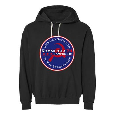 Kommiebla Tampon Tim 24 Political Satire Garment-Dyed Fleece Hoodie