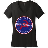 Kommiebla Tampon Tim 24 Political Satire Women's V-Neck T-Shirt