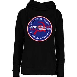 Kommiebla Tampon Tim 24 Political Satire Womens Funnel Neck Pullover Hood