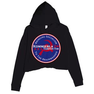 Kommiebla Tampon Tim 24 Political Satire Crop Fleece Hoodie