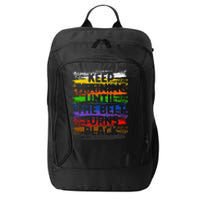 Keep Training Until Belt Turns Black Karate Taekwondo Gift City Backpack