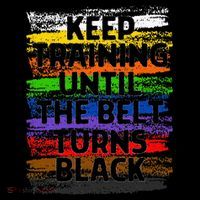 Keep Training Until Belt Turns Black Karate Taekwondo Gift Premium T-Shirt