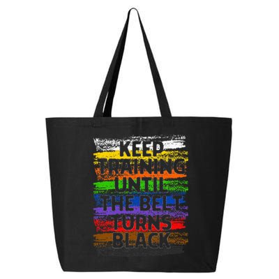 Keep Training Until Belt Turns Black Karate Taekwondo Gift 25L Jumbo Tote