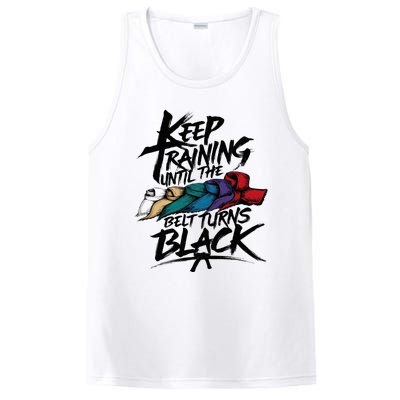 Keep Training Until The Belt Turns Black Karate Taekwondo PosiCharge Competitor Tank