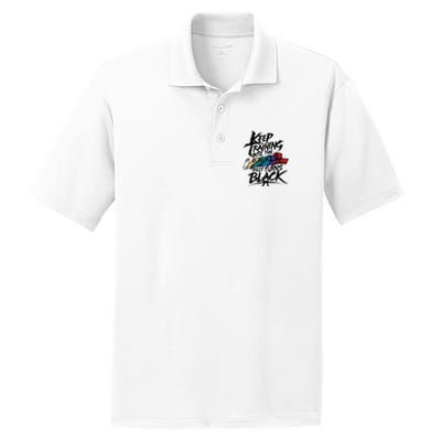 Keep Training Until The Belt Turns Black Karate Taekwondo PosiCharge RacerMesh Polo