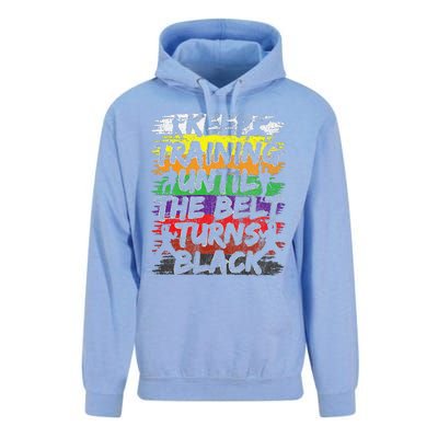 Keep Training Until The Belt Turns Black Karate Gift Unisex Surf Hoodie