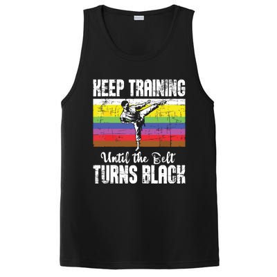 Keep Training Until The Belt Turns Black Karate Taekwondo PosiCharge Competitor Tank